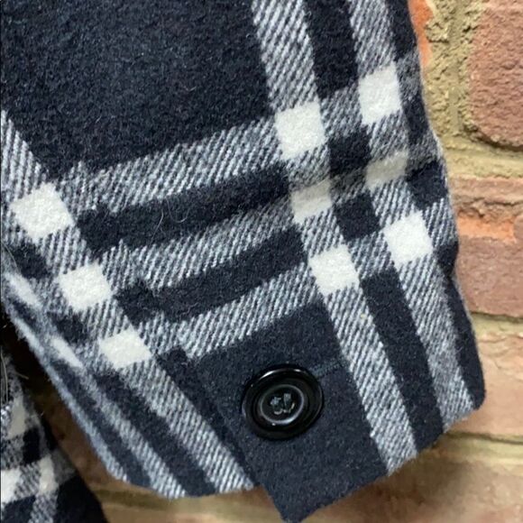 Apt. 9 Black & White Double Breasted Belt Wool Coat - Picture 5 of 10